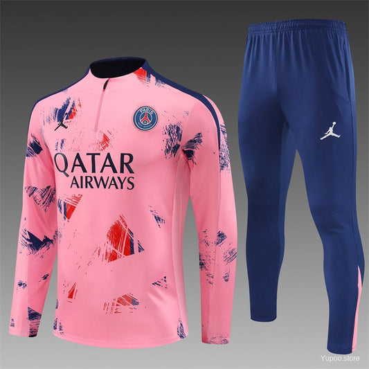 PSG Pink Half Zipper Jacket+Long Pants