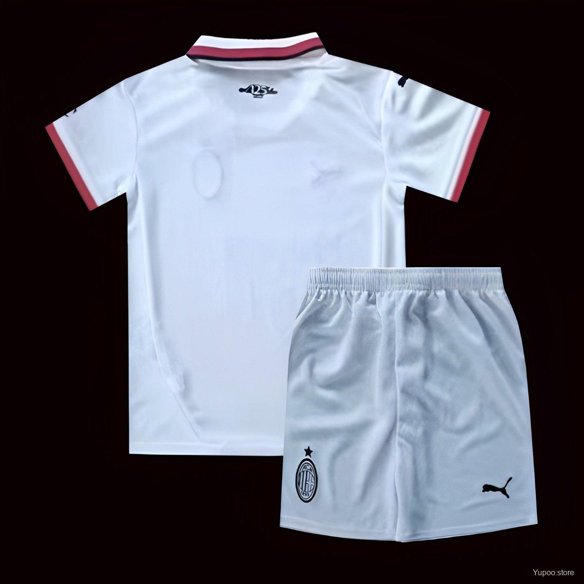 24/25 Kids AC Milan Away White Jersey