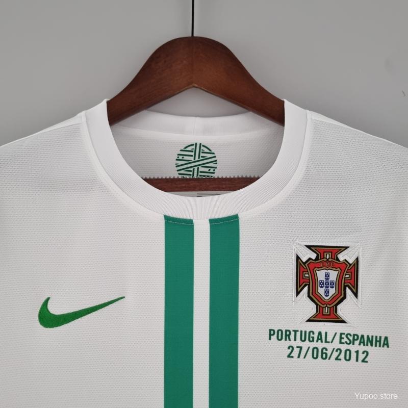 Retro Portugal 2012 Long Sleeve Away Soccer Jersey