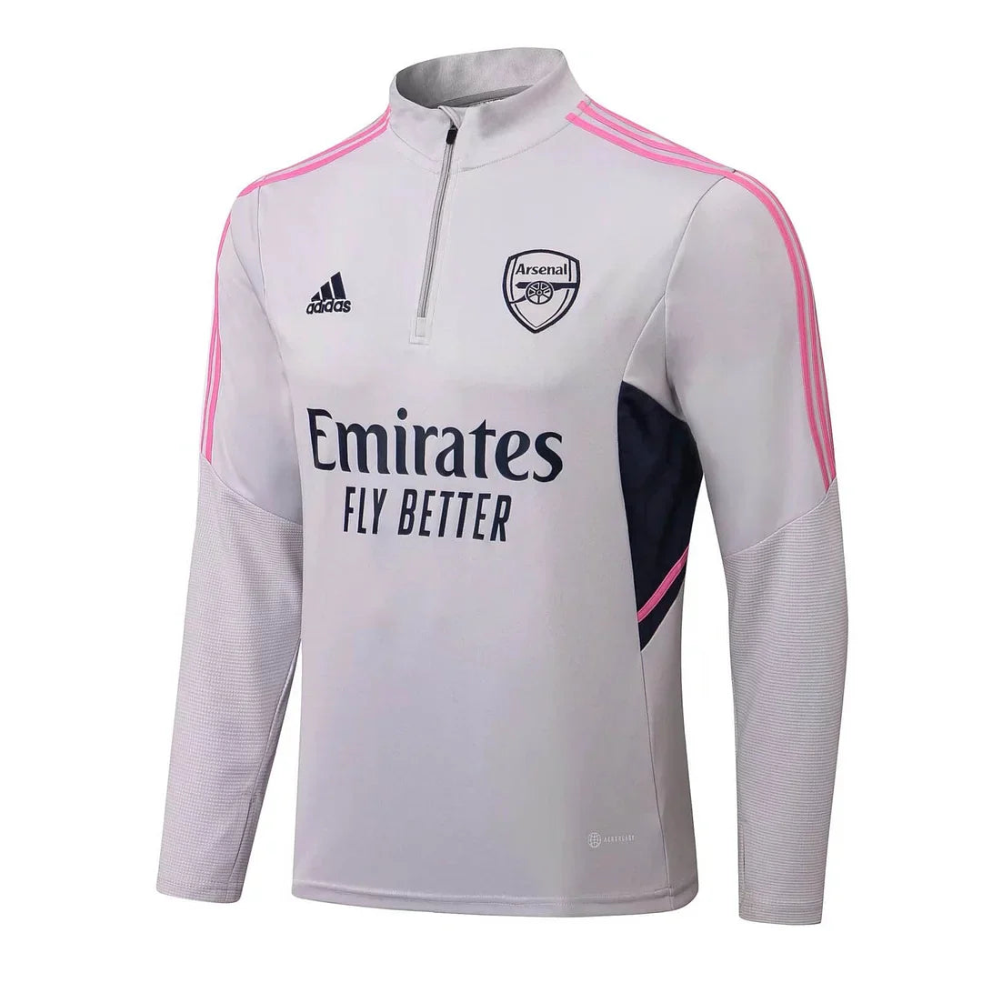 2022/2023 Arsenal Half-Pull Training Suit Grey Football Shirt