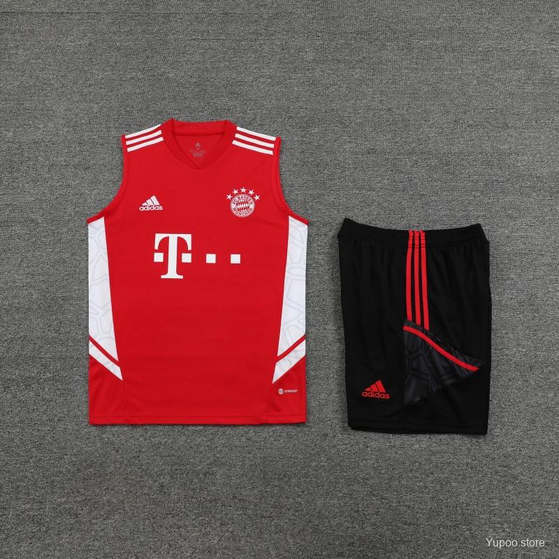 23-24 Bayern Munich Red Vest Jersey+Shorts